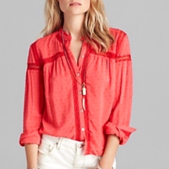 Free People Tops - Free People Bohemian Boho Peasant Shirt Top - S